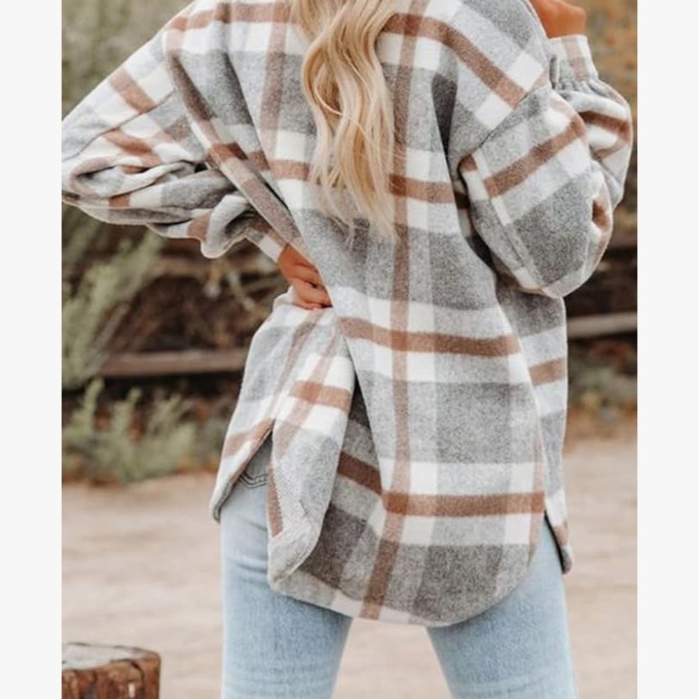 Amazon Plaid Shacket - Picture 2 of 6